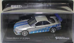 新品 1/43 ワイルド・スピード 日産　スカイライン GT-R（R34） 銀/青 240001031581