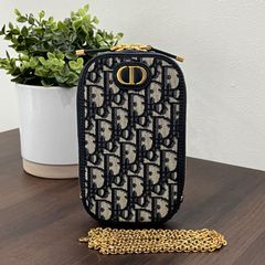 [人気商品]Dior ディオール モンテーニュ オブリーク フォンホルダー フォンケース チェーンショルダー スマートフォン トロッター OBLIQUE30