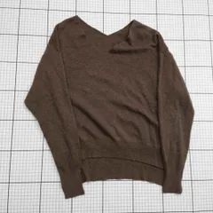 ◇ ⊇ allureville アルアバイル シンプル 長袖 ニット サイズ2 ブラウン系 レディース ▽ E  【1509100031192】