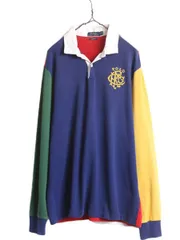 【お得なクーポン配布中!】 ポロ ラルフローレン クレイジー パターン 長袖 ラガー シャツ メンズ XL ラグビーシャツ 長袖シャツ 大きいサイズ マルチカラー ロゴ刺繍