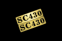 EEE-927-1 SC430 金黒 アクリル2層 ステッカー レクサス カスタム 前期 後期 2枚1セット