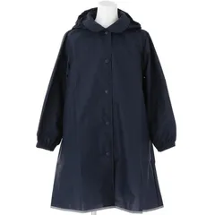 レインコート ドレスタイプ 紺 ネイビー ランドセル対応 受験 面接 通園 通学 通塾 キッズ 学童 幼児 園児 女の子 女児 子供 子供用 女の子用 子供服 児童 小学生 幼稚園 入園 入学準備 入学祝い 梅雨対策 ランドセル シンプル 100 110