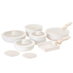 ♪新品＆未使用＆未開封♪ フライパン セット ih 13点 IH～ガス火対応 取っ手が取れる ソースパン 蓋付き 簡単調理 お弁当 蓋 鍋 軽い キッチン用品 食器 調理器具 手入れ簡単 passo-set13