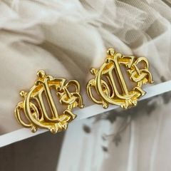 極美品 ★Dior★ ネックレス 旧ロゴ サークル ラインストーン ゴールド Christian Dior✨ディオールロゴネックレス