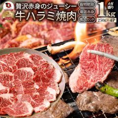 牛肉 肉 ハラミ 焼肉 1kg 250g×4P メガ盛り 赤身 はらみ バーベキュー 美味しい ギフト 食品 プレゼント 女性 男性 お祝い