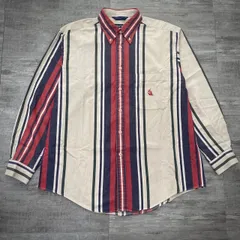 90s -nautica- マルチカラーストライプシャツ