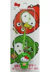 【中古】キーホルダー・マスコット(キャラクター) ガチャピンキティ 根付け(グリーン) 「ハローキティ×ガチャピン・ムック」