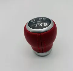 FT86 BRZ 　純正シフトノブ　 本革レザー　 赤ステッチ　美品　トヨタ トヨタ(純正) 86/BRZ純正シフトノブ(レッドステッチ) のパーツ