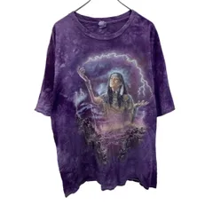 GILDAN 半袖プリントTシャツ 2XL パープル タイダイ ギルダン プルオーバー ビッグプリント 古着卸 アメリカ仕入 a705-6472