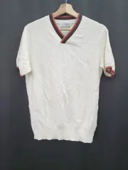 ◇ ⊂ MACKINTOSH マッキントッシュ Vネック 半袖 ニット サイズL アイボリー系 メンズ E  【1508060008336】のサムネイル