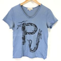 KAPITAL DIVE Vネック Tシャツ 4 ナス紺 赤茶 バイカラー - メルカリ