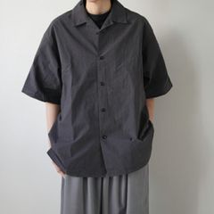 COMOLI 日本製 タイプライター オープンカラー シャツ ショート