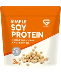 ソイプロテイン プレーン 3kg プロテイン ソイ 大豆プロテイン 甘味料無添加 シンプルソイプロテイン  GronG（グロング）