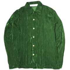 Sefr セファー 24SS LOU OVERSHIRTS クラッシュベロアオーバーシャツ 23-11-0184-115 S BOTTLE GREEN VELVET 長袖 トップス mc68668