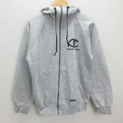 G■チャンピオン/champion フルジップパーカー/コットン【O】灰/men's/22【中古】■