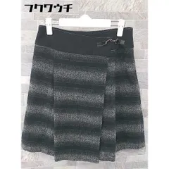 ◇ UNTITLED アンタイトル 膝丈 台形 スカート サイズ2 ブラック系 レディース 【中古】 【1104130002619】