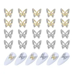 ネイルパーツ 蝶 20個セット バタフライ ネイル チャーム ジェルネイル 立体 - メルカリ