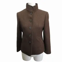 ブルックスブラザーズ BROOKS BROTHERS ジャケット ブルゾン HBT アンゴラ混 カシミヤ混 ヘリンボーン 0 XS 茶 ブラウン /NH 0704 ■GY09のサムネイル