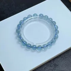 夢色 EU製 ★ブルートパーズ★ブレスレット パワーストーン 天然石 綺麗 お守り ギフト 8.3-8.6mm ZB7839