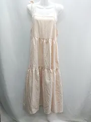 ◇ ⊂ Louere ルエレ ティアード キャミソール ロング ワンピース サイズS サーモンピンク レディース E  【1410290066881】