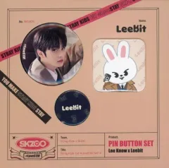 【中古】バッジ・ピンズ リノ Leebit ピンボタン3種セット 「Stray Kids 1ST #LoveSTAY ‘SKZ-X’」
