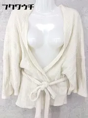 ◇ ◎ TODAYFUL トゥデイフル コットン カーディガン リボン付き 長袖 ガウンニット サイズF アイボリー レディース 【中古】 【1002801122188】