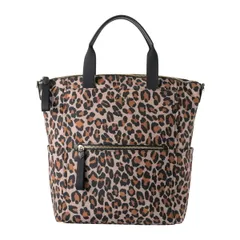 新品 ケイトスペード kate spade リュックサック SPOTTED LEOPARD PRINT CONVERTIBLE BACKPACK ブラウン