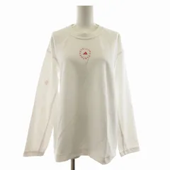 アディダス バイ ステラマッカートニー adidas by Stella McCartney Cotton Long Sleeve Tee Tシャツ 長袖 メッシュ 切替 ロゴプリント XS 白 ホワイト GT9448 /NQ