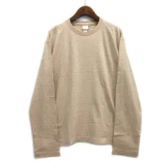 未使用品 ヤエカ YAECA STOCK 丸胴 ロングスリーブ Tシャツ 長袖 クルーネック ベージュ XS 30060のサムネイル