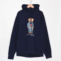美品 POLO RALPH LAUREN ポロ ラルフ ローレン ポロベア BEAR パーカー スウェット Lサイズ LG ネイビー 裏起毛 710853309