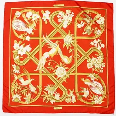 【未使用】エルメス カレ90 Caraibes カリブ鳥 HERMES 【中古】HERMES エルメス 小物 カレ90 Caraibes カリブ鳥