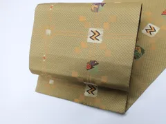 【着物】袋帯 竹屋町花織 六通柄 刺繍 稲妻に壺文 24b-2786 京松】【着物】袋帯 竹屋町花織 六通柄 刺繍 稲妻に壺文 24b-2786