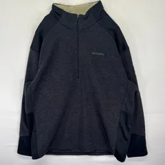 古着 コロンビア Columbia フリースジャケット ハーフジップ トレーナー ワンポイントロゴ刺繍 ベターセータータイプ XXL  グレー メンズ