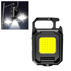 【新着商品】投光器 COB 作業灯 ミニ懐中電灯 USB充電式 キーホルダー式 超ミニ 45g 小型 軽量 800ルーメン 高輝度 LED 4種点灯モード IPX4防水 強力磁石付き 緊急照明用 アウトドア用 釣り キャンプ 登山 ランニング 防災 (1)