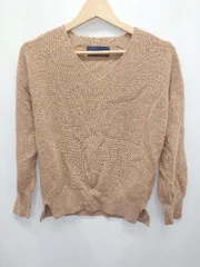 ◇ ⊇ SHIPS シップス ウール カシミヤ混 Vネック 長袖 ニット セーター ブラウン系 レディース E  【1411130014024】