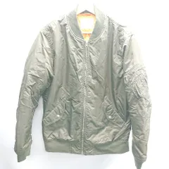 ■ ⊇ BROWNY ブラウニー vintage 長袖 MA-1 サイズL カーキ メンズ E  【1410100054268】のサムネイル