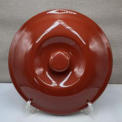 ヤマキイカイ　紅星窯　半胴瓶　蓋　８号用　アメ釉　漬物容器　中国製