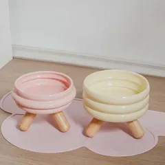猫 犬 フードボウル 食器台 陶器 水入れ 食べやすい 高さ 水飲み セラミック ペット食器 おしゃれ ペット用 餌入れ エサ入れ えさ 台 ボウ