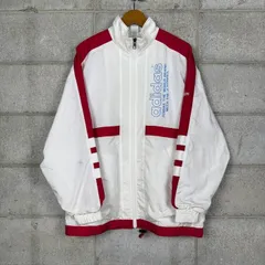 デサント社製 90s adidas アディダス フルジップ ナイロン ジャケット サイズ メンズ L 90年代 b25012841