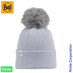 【新品】 バフ  K.HAT KESHA C.GREY 590312 アウトドア ウェア 帽子 ユニセックス ビーニー ニット帽 ポンポン付き フェイクファー