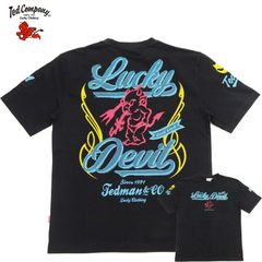テッドマン 半袖Tシャツ レタリングタッチ テディ TEDMAN スタンダードTシャツ エフ商会 TDSS-575 ブラック 新品