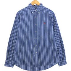 古着 ラルフローレン Ralph Lauren CUSTOM FIT 長袖 ボタンダウンストライプシャツ メンズL相当/eaa521569