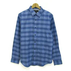 バナナリパブリック 長袖シャツ チェック柄 トップス メンズ Mサイズ ブルー系 Banana Republic