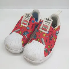 ◇ Θ adidas アディダス レゴデザイン スニーカーシューズ サイズ ホワイト レッド系 レディース E  【1506230032846】