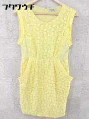 ◇ FLICKA フリッカ レース ノースリーブ 膝丈 ワンピース サイズ0 イエロー レディース 【中古】 【1002800524310】
