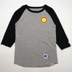 Champion チャンピオン ラグランロンT 七分袖 長袖Tシャツ ホンデュラス製 メンズM グレー/ブラック