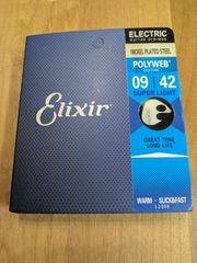 エリクサー　Elixir　エレキ弦　エレキギター ポリウェブ　nickel plated steel  9/42