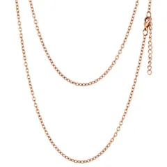 【在庫処分】メンズ シルバー チェーン ネックレス レディース 50cm 幅2mm あずきチェーン アクセサリー 316Lステンレス [FOCALOOK]