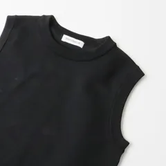 美品 2020SS マディソンブルー MADISONBLUE SLEEVELESS KNIT TEE 00（XS）/ブラック スリーブレス ニット Tシャツ【2400013631549】のサムネイル