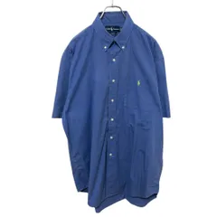 【RALPH LAUREN】 ロゴ刺<!-利用不可文字-!> ボタンダウンシャツ S-1252